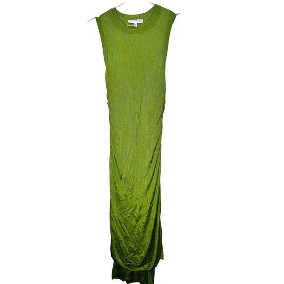 ATLEIN COLLECTIVE Green Crewneck Sleeveless Midi Dress Size Medium - Picture 5 of 15